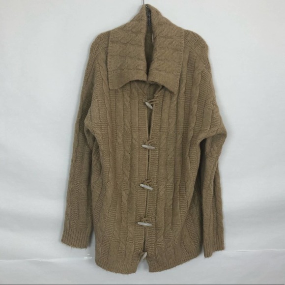 NEW RAGA Timber Trail Toggle Tan Cable Knit Cardigan - Picture 4 of 15